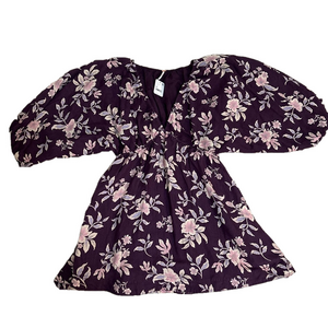 Free People Floral Purple Dress NWT